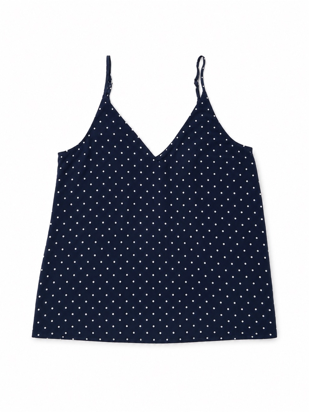 Abercrombie & Fitch Essentials Women’s Small Navy/White Poka Dots Cami Tank Top - Picture 2 of 6